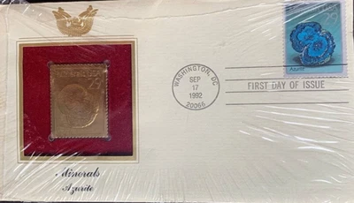 USA 1992  Minerals. Azurite. FDC - Image 1 of 2
