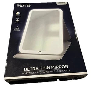 Espejo de maquillaje iluminado recargable inalámbrico de viaje portátil ultra delgado iHome - Imagen 1 de 1