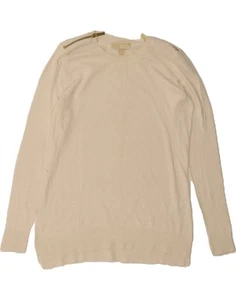 MICHAEL KORS Womens Crew Neck Jumper Sweater UK 10 Small Off White IK06 - Picture 1 of 3