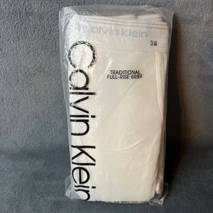 Nuevo de Lote Antiguo Calvin Klein Calzoncillo Clásico Blanco Para Hombre 38 M Signature Band Paquete de 3 1994 - Imagen 1 de 4
