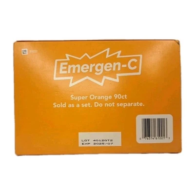 Emergen-C 1000mg Vitamina C Super Naranja 90 Pack Nuevo Exp 07/2025 Foto 1 de 4