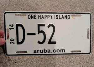 Matrícula ARUBA de bajo número "D-52" 2014 - Imagen 1 de 2