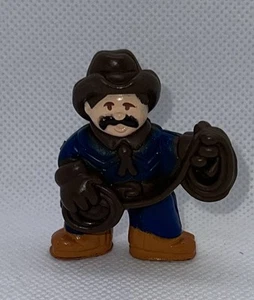 Lincoln Logs Cowboy Bill blaues Hemd Ersatz PVC Figur - Bild 1 von 2