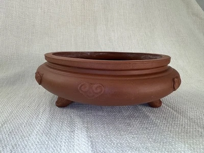 "Olla bonsái grande Tokoname japonesa vintage usada 7,25"" diámetro x 3"" de alto" Foto 1 de 4