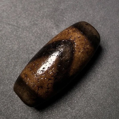 Budismo Tibetano Ágata Tigre Dientes Tótem Dzi Cuentas Amuleto Collar Colgante g1667 Foto 1 de 4