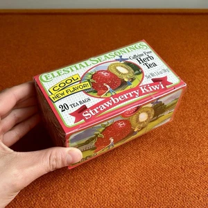 Vintage 1994 Celestial Seasonings Strawberry Kiwi Tea Box Boulder, CO 90s/SEALED - Bild 1 von 12