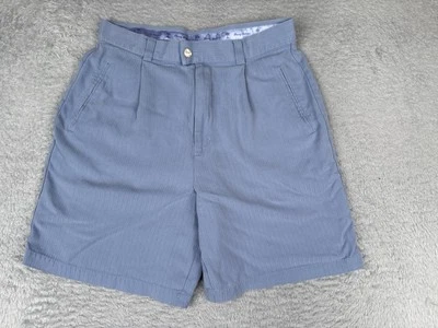 Tommy Bahama Shorts Womens 12 Blue 100% Silk Pockets Beach Vacation Travel - Image 1 of 4