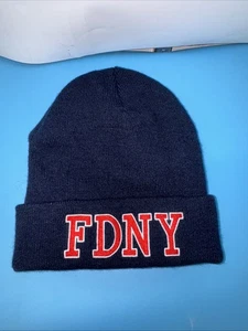 FDNY New York Fire Department Authentic Cuffed Beanie Hat ~NEW~ - Picture 1 of 4