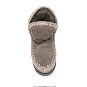 MOU Women's Gray Eskimo Crochet Stitch-Trim Sneaker Boots Size EU 40 - Picture 1 of 9