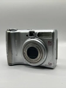 Canon PowerShot A530 5.0MP Digitalkamera Silber PC1184 Ersatzteile oder Reparatur - Bild 1 von 7