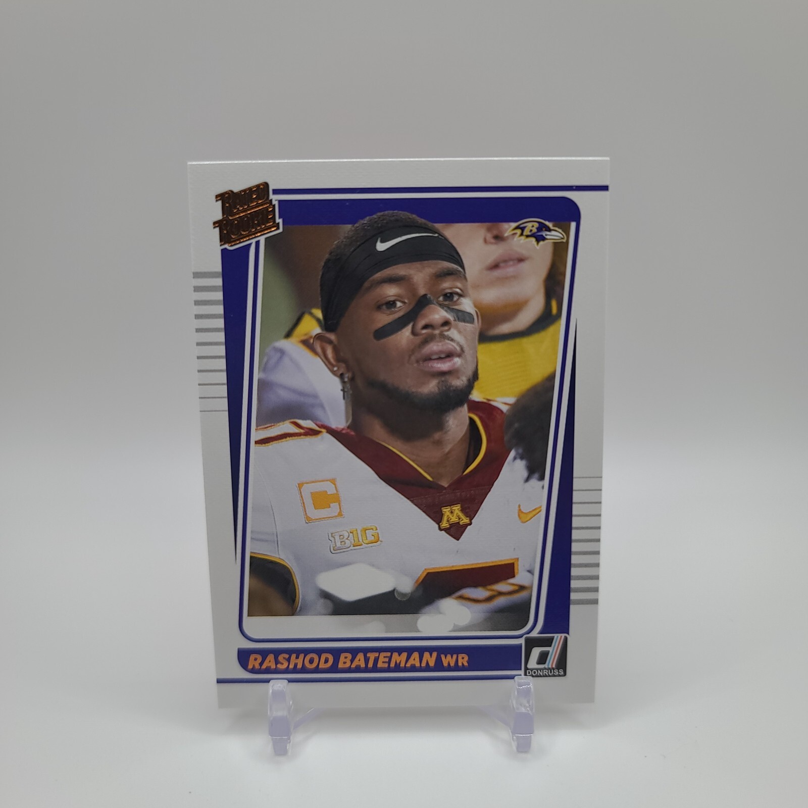2021 Panini Donruss Rated Rookie Portrait Rashod Bateman RC Ravens