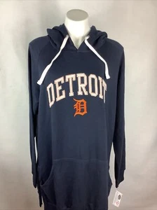 Women’s Soft As A Grape Detroit Tigers Oversized Hooded French Terry Pullover Lg - Picture 1 of 12