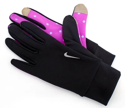 Nike Lightweight Tech Running Gloves Women's XS Black/Pink - Image 1 of 4
