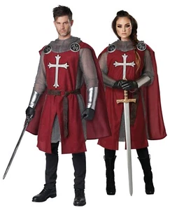 Knight's Surcoat Medieval Renaissance Adult Costume - Red - Picture 1 of 3