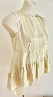 Top MARNI Cami Sin Mangas Mantequilla 🌽Avarilla Avena Beige Seda Italia Talla IT 40 S NUEVO CON ETIQUETAS Foto 1 de 4