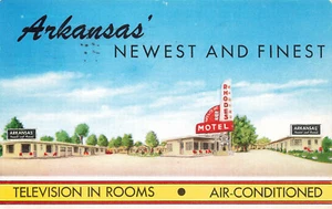 LITTLE ROCK AR ARKANSAS RHODES MOTEL AÑOS 50 POSTAL VINTAGE CARRETERA 092324 T - Imagen 1 de 2