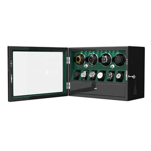 Automatische Uhrenbewegerbox für 4 Automatikuhren Speicherplätzen LED 6 Lagerung - Bild 1 von 12