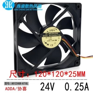 ADDA AD1224UB-A71GL 12025 DC24V 0.25A 3-Wire Inverter Cooling Fan - Picture 1 of 4