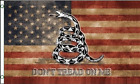 3x5 USA Flag Gadsden Dont Tread on Me Tea Stained American Banner FAST SHIP