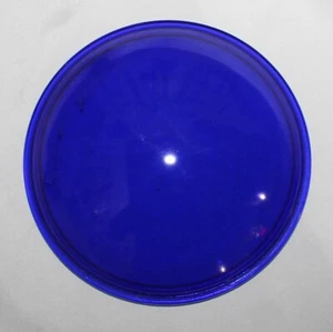 5-1/2" Pyrex Railroad Frosted Signal Blue Lens - NOS - 8 ea. to Start - Picture 1 of 2