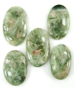 Lote de 5 piezas de piedras preciosas sueltas de serafinita natural de 138,05 quilates 28-33 mm cabujón - 64895 - Imagen 1 de 5