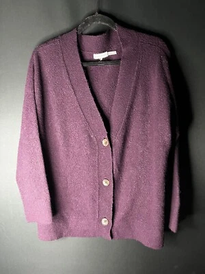 Suéter Calvin Klein Mujer Pequeño Púrpura Acrílico Abierto Acogedor Cálido Capa Comodidad Foto 1 de 3