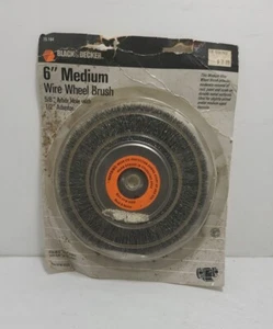 NEW Black+Decker 6" Fine Wire Wheel Brush Metal 5/8 Arbor Hole Model 70-164 - Picture 1 of 5