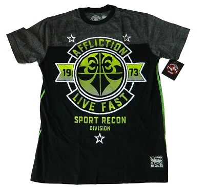 Camiseta deportiva MMA Affliction Never Surrender para hombre mediana L XL calce regular Foto 1 de 4