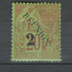 REUNION FRENCH COLONIES OLD MH CURRENCY OVERPRINT STAMP XXX LOT (REUN 283) - Picture 1 of 1