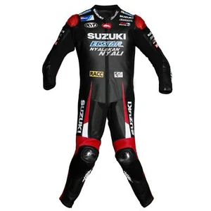 SUZUKI Mens Motorcycle Motorbike CE Aproved Armour Leather Racing Bikers Suit-56 - Picture 1 of 3
