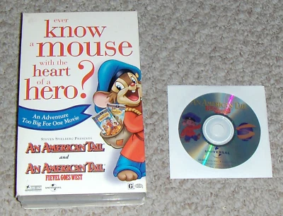 Spielberg AN AMERICAN TAIL & FIEVEL GOES WEST (1986, 1991) VHS Box Set & CD Rom - Image 1 of 4
