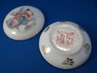 Vintage Chinese Porcelain Pretty Woman Erotic Scenes Round Covered Trinket Box