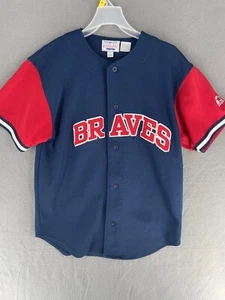 Vintage Atlanta Braves Starter Jersey Men’s Large Chipper Jones 10 Short Sleeve - Picture 1 of 14