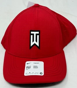 Nike TW Tiger Woods ADV Legacy 91 Flex Hat DH1344-687 Red Black Sz M/L - Picture 1 of 3