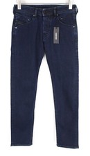 DIESEL Belther-R R8LC4 W30/L30 Men Jeans Washed Button-Fly Dark Blue Slim Taper