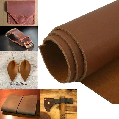 Genuine Cowhide Leather Pieces Premium Cowhide Square Leathercrafts Various Size - Image 1 of 4