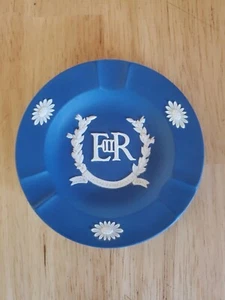 Posacenere Wedgwood 1953 Regina Elisabetta II Incoronazione Diaspro Blu Reale Limited - Foto 1 di 4