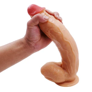 Long Thick Realistic DILDO Adult SEX Toy Sz: 12" COCK Hand-free BIG Dong G-Spot - Picture 1 of 7