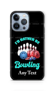 I Rather Be Bowling maßgeschneiderte Handyhülle passt iPhone Samsung Geschenk - Bild 1 von 11