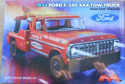 KIT 1972 FORD F-350 4x4 HIGH SIDE VERSION TOW TRUCK MOEBUIS MODEL KIT 1/25 - Image 1 of 4