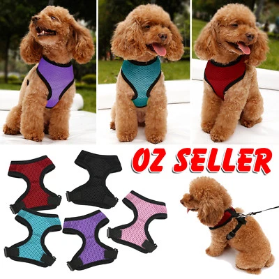 Breathe Dog Cat Puppy Soft VEST Mesh Adjustable Pet Harness Braces Clothe Leash - image 1 of 4