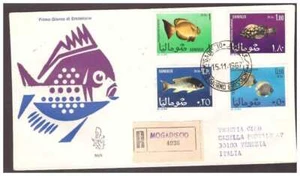 FDC Venetia Club Somalia Ind.1967 - Tropical Fish Viagg. Racc - Picture 1 of 1