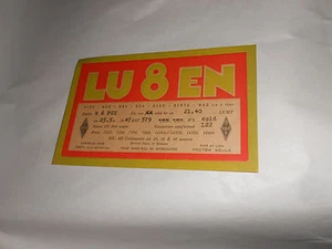 Vintage 1947 QSL Amateurfunkkarte LU8EN Tandil Argentina - Bild 1 von 2