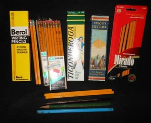 Lotto misto di 52 matite da disegno scrittura vintage DIXONS Hardtmuth Berol Mirado  - Foto 1 di 6
