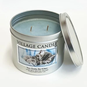 Cat Theme Candle In A Tin Juniper Berry, Zesty Lime,Citrus Peel Scent Low Price - Picture 1 of 2