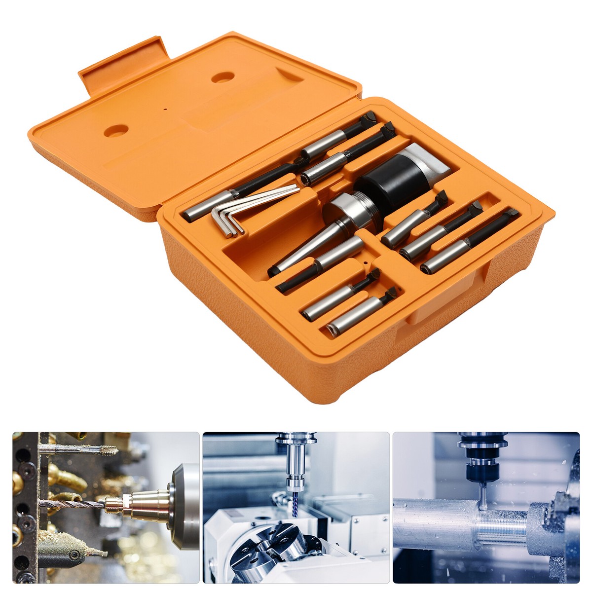 PAULIMOT Ausdrehkopf-Set 75 Mm – Mit 9 Meißeln, MK2/M10, Für Präzise Bohrungen