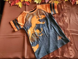 JUMPING BEANS' DINOSAUR SHIRT SIZE 6 ORANGE/GRAY/BLACK - Picture 1 of 7