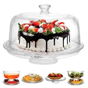	Extra Large 6-in-1 Acrylic Cake Stand Dome Lid Multifunctional Serving Platter	 - Picture 1 of 9