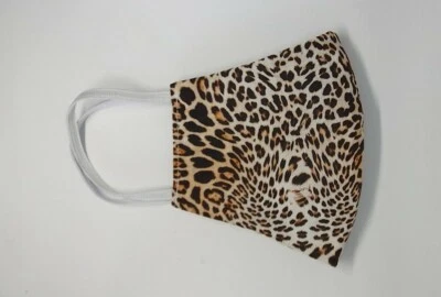 Animal Print Cotton Handmade Face Mask Covering Washable Reusable Ladies  - Image 1 of 3