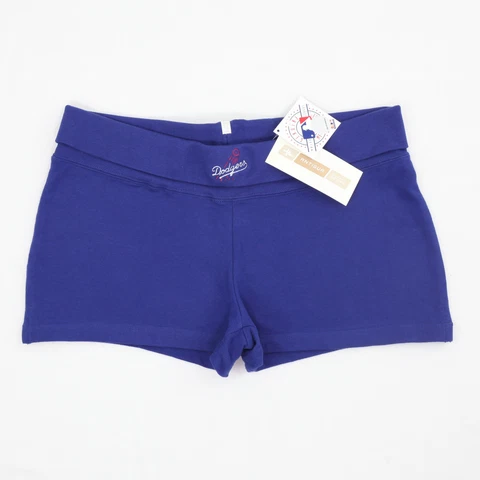 LA Los Angeles Dodgers Baseball Women's Sport Antigua Rhythm Logo Shorts, Blue Cover